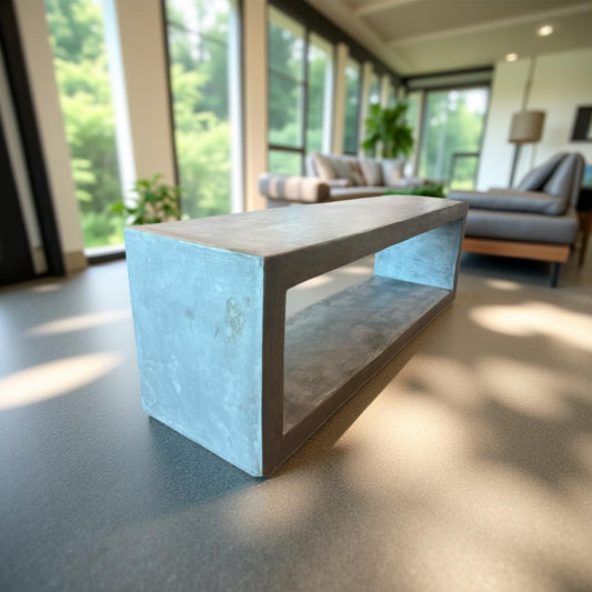 Concrete-Inspired TV Unit